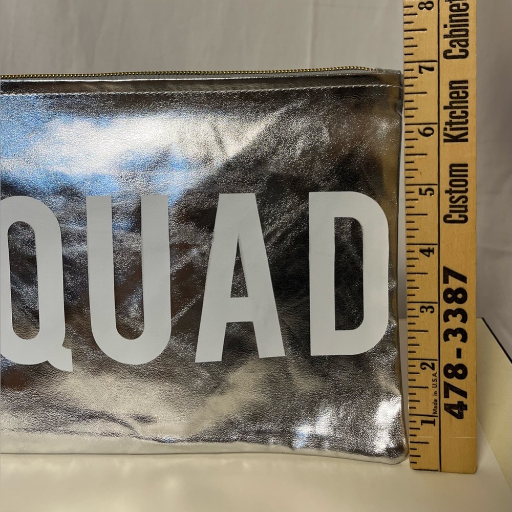 NWT - 3pcs of Santa Barbara Design Studio Silver Metallic Pouch with Gold Zipper - Picture 6 of 9